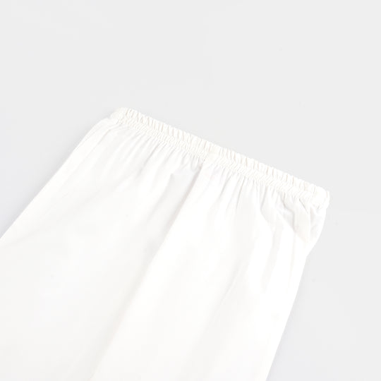Boys Cotton Pajama - White