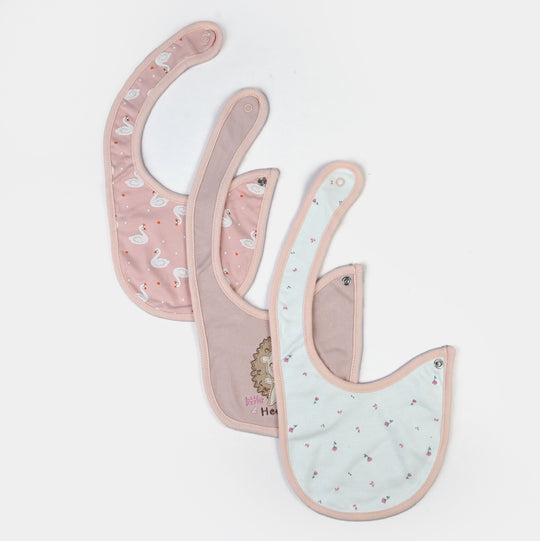 Pack Of 3 Baby Cotton Interlock Bibs Set-MIX
