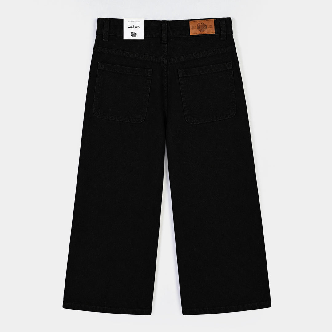Girls Denim rigid Pant Rhinestone-BLACK