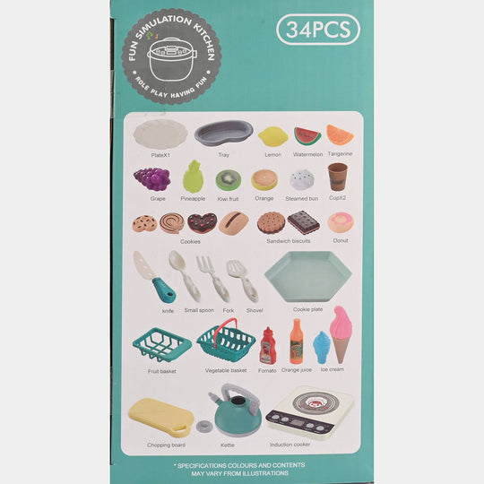 Simulated Kitchen Pretend Play Set
