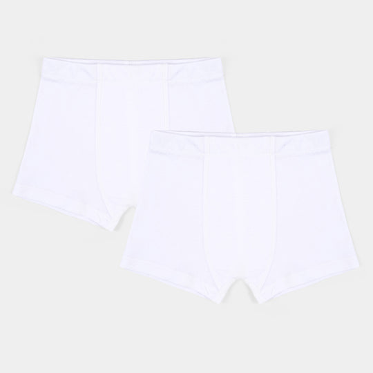 Boys Cotton Jersey Basic Boxer 2-Pack Of 2-White