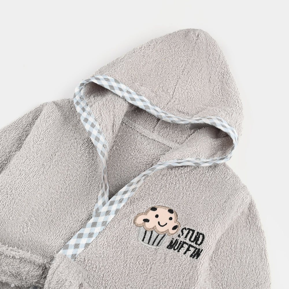 HOODED BABY BATH GOWN/BATH ROBE | 9-24M