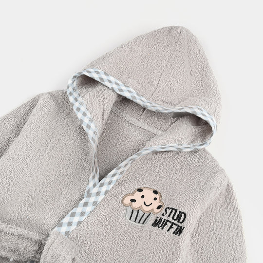 HOODED BABY BATH GOWN/BATH ROBE | 9-24M