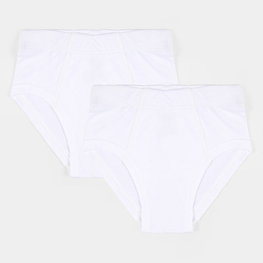 Boys Cotton Jersey Basic Brief-Pack 0f 2-White