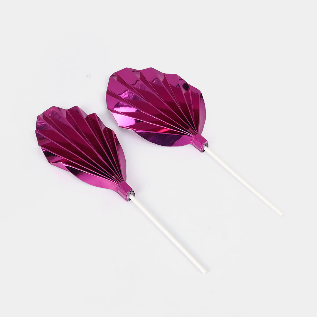 Metallic Palm Leaf Cake Toppers