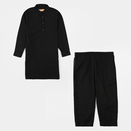 Boys Poly Viscose 2PC Suit -BLACK