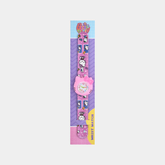 Girls Kids Slap-On Wrist Watch