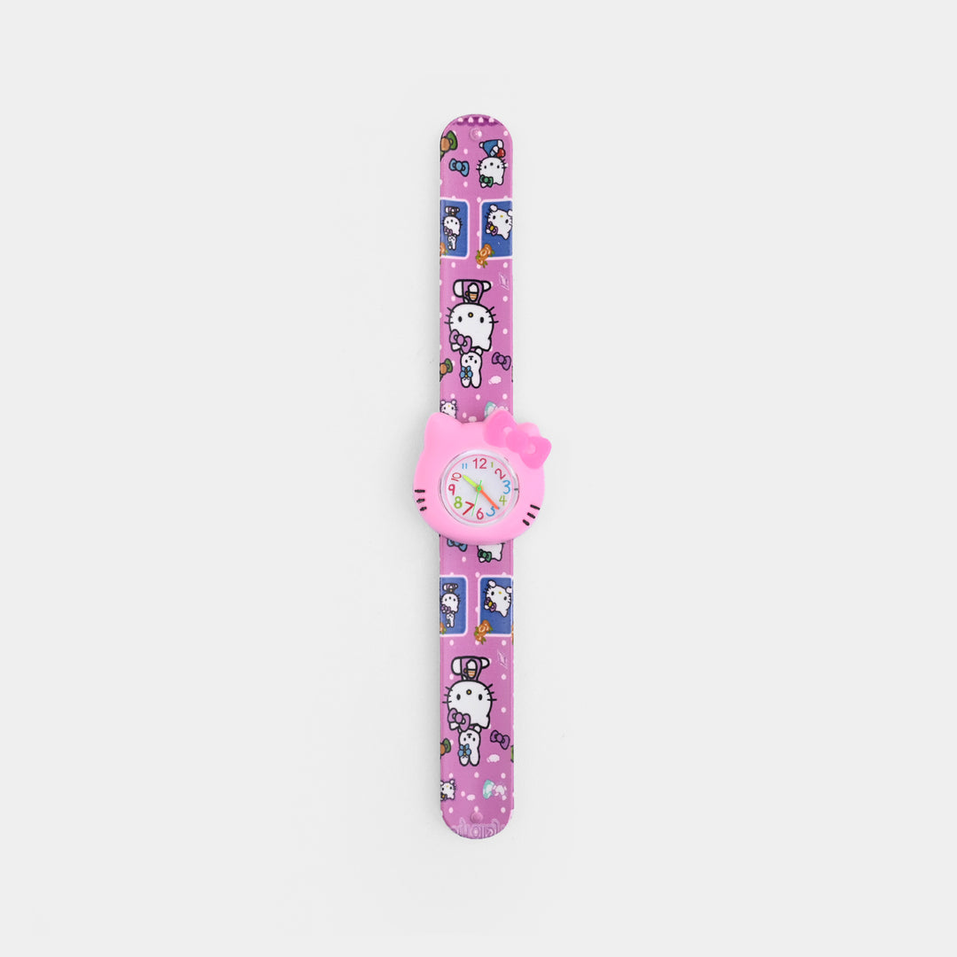 Girls Kids Slap-On Wrist Watch