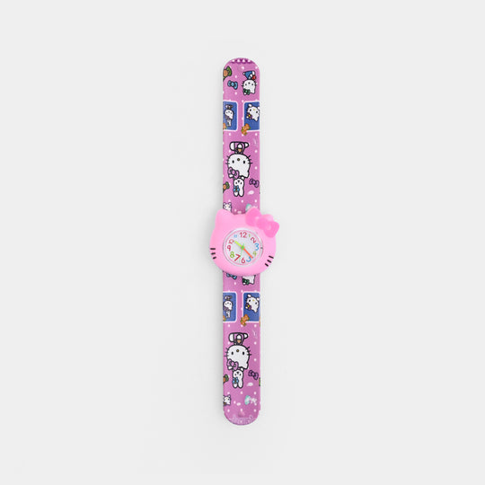 Girls Kids Slap-On Wrist Watch