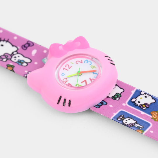 Girls Kids Slap-On Wrist Watch