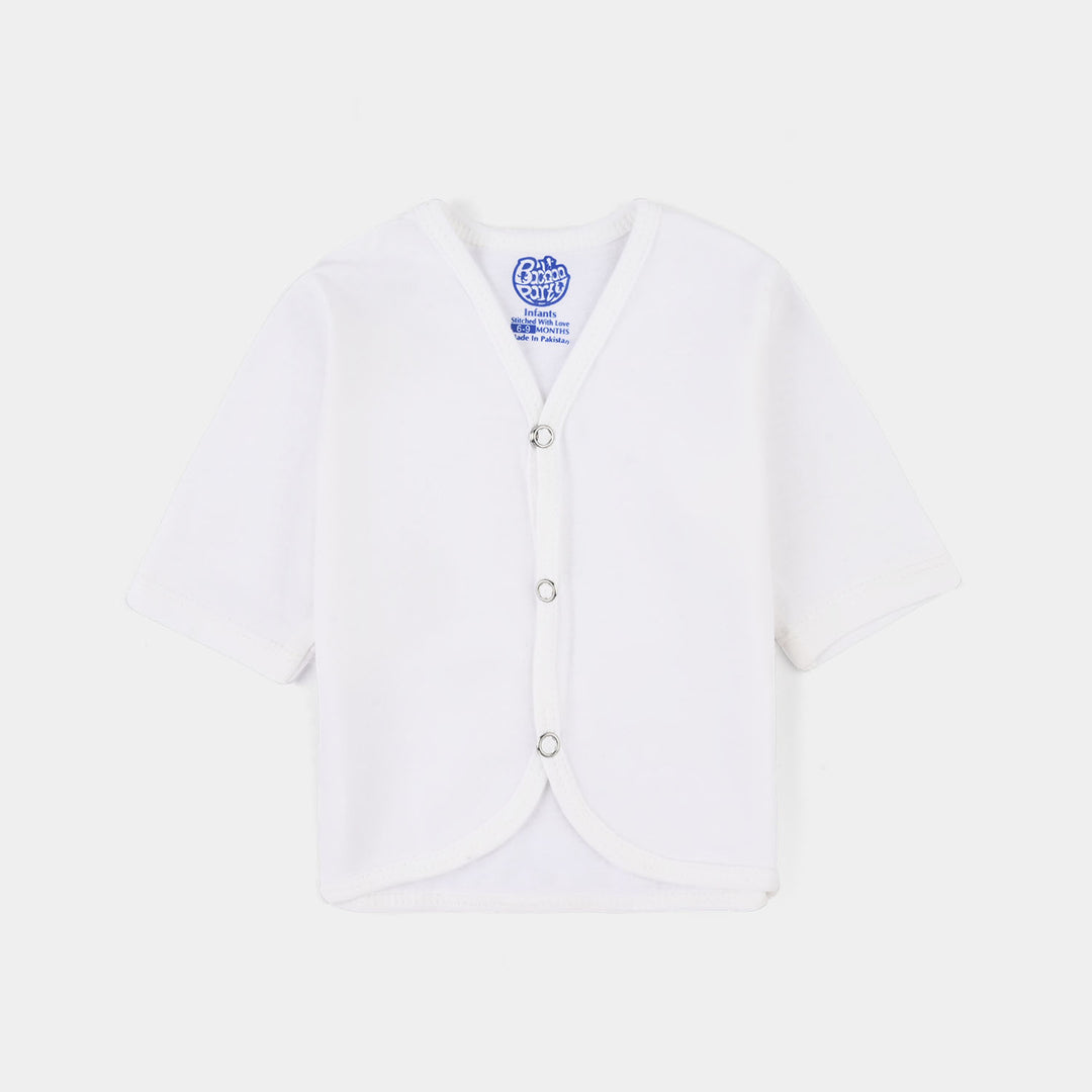 Infant Unisex Full Sleeve Vest Pack Of 3 White