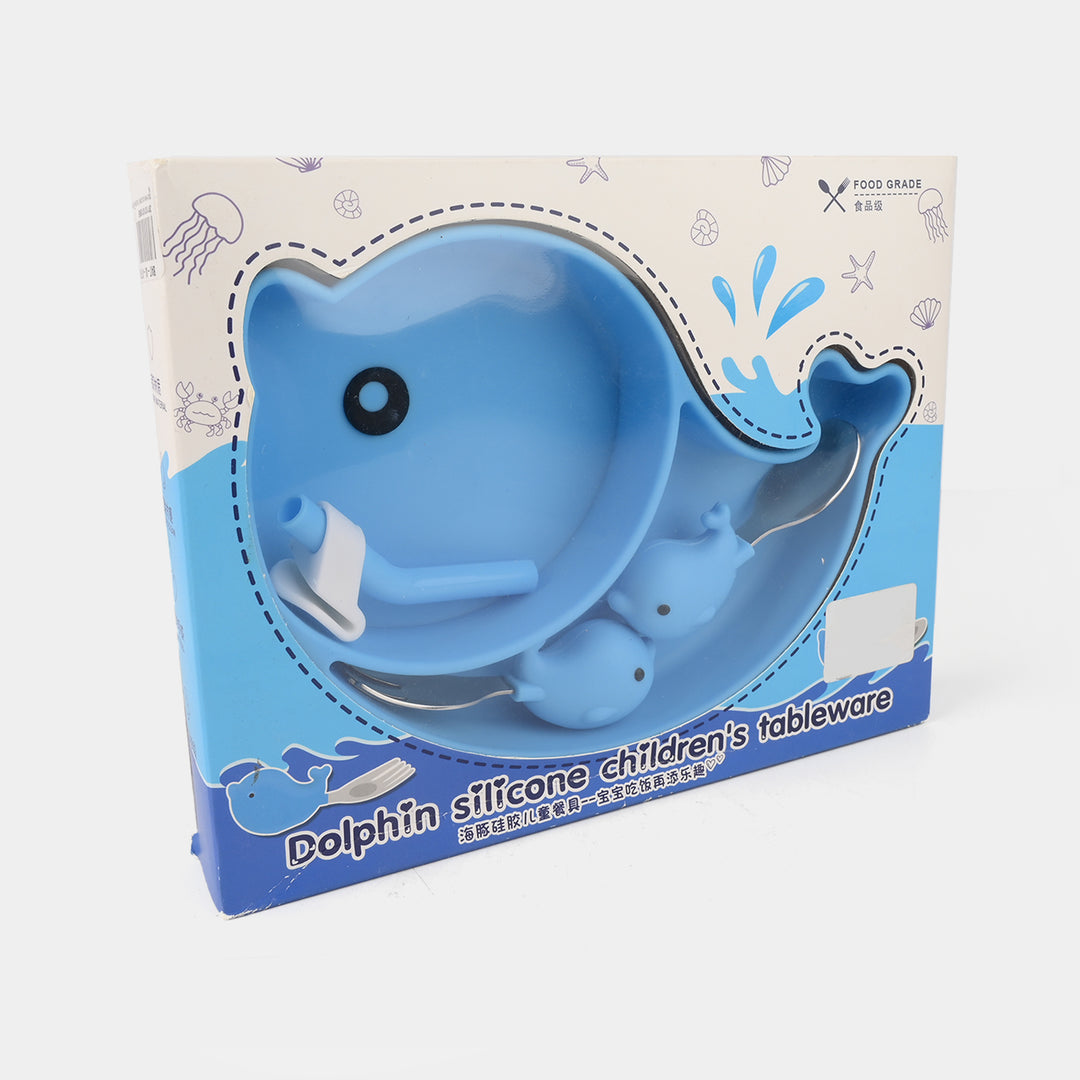 Dolphin Silicone Baby Feeding Set