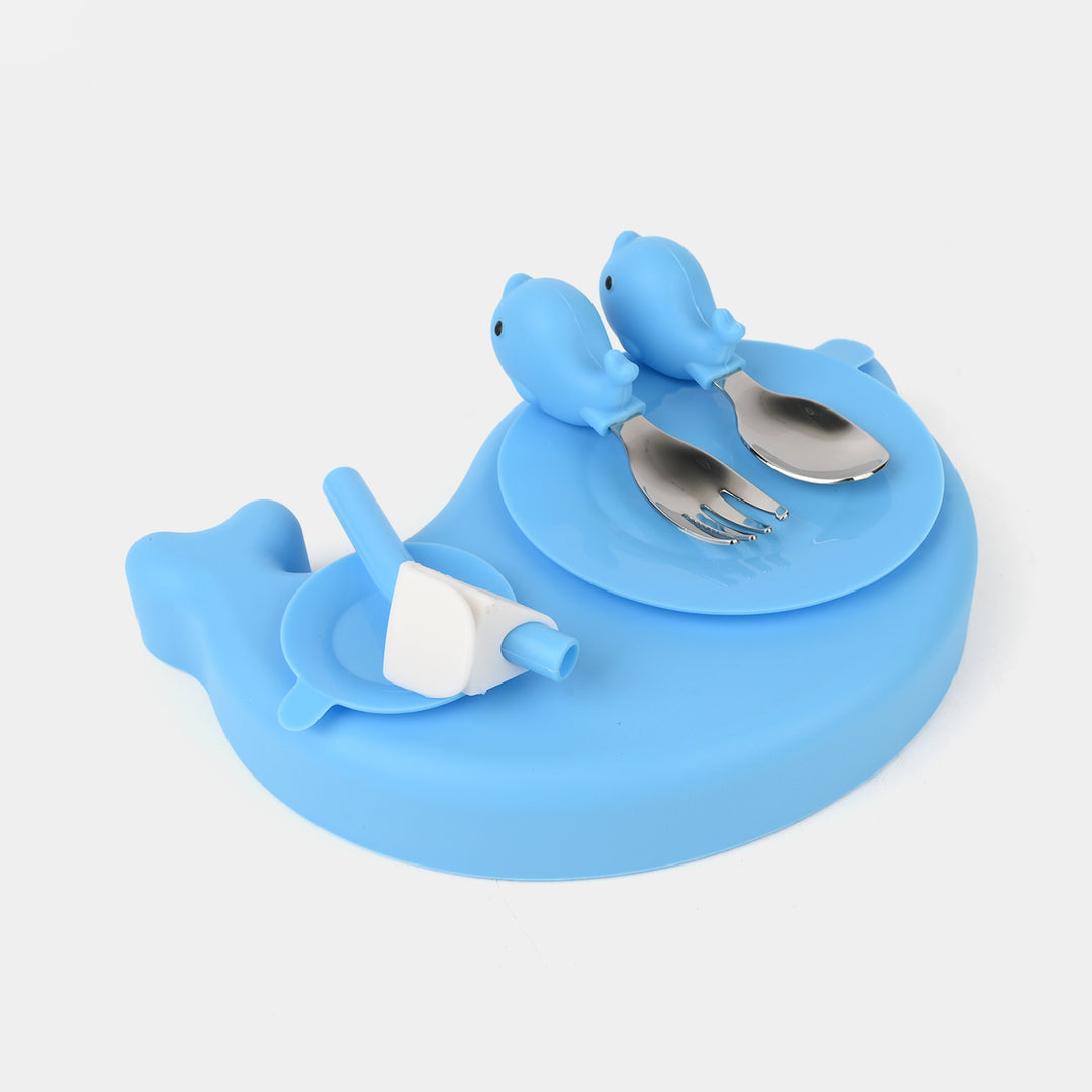 Dolphin Silicone Baby Feeding Set