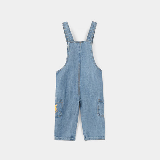 Infant Boys Denim Rigid Overall (Have Fun) - Ice Blue
