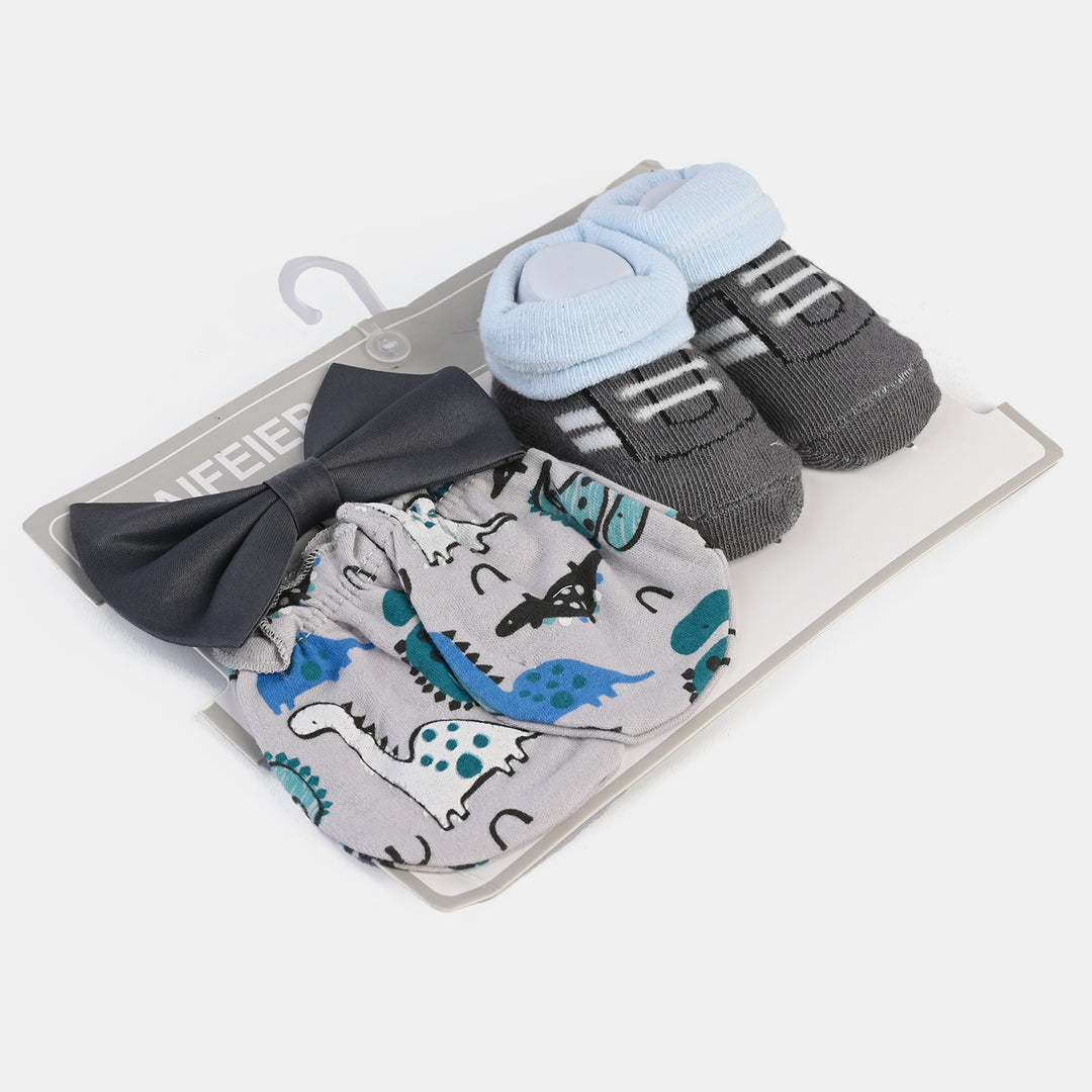 Bow Tie & Pair Socks & Mittens | 6M+
