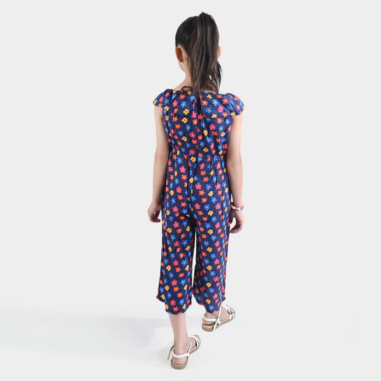 Girls Viscose Jumpsuit -Blue