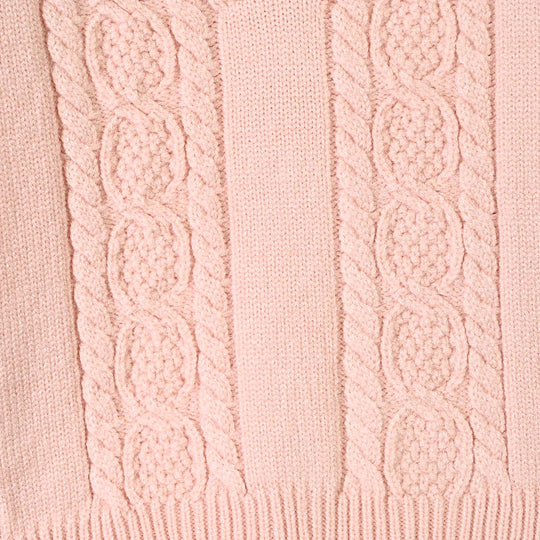 Infant Girls Acrylic Co-ord Set-Scallop Callar-LT.Pink