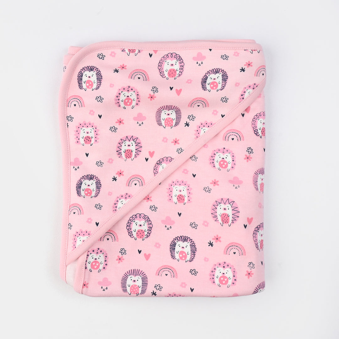 Animals Printed Wrapping Sheet-PINK