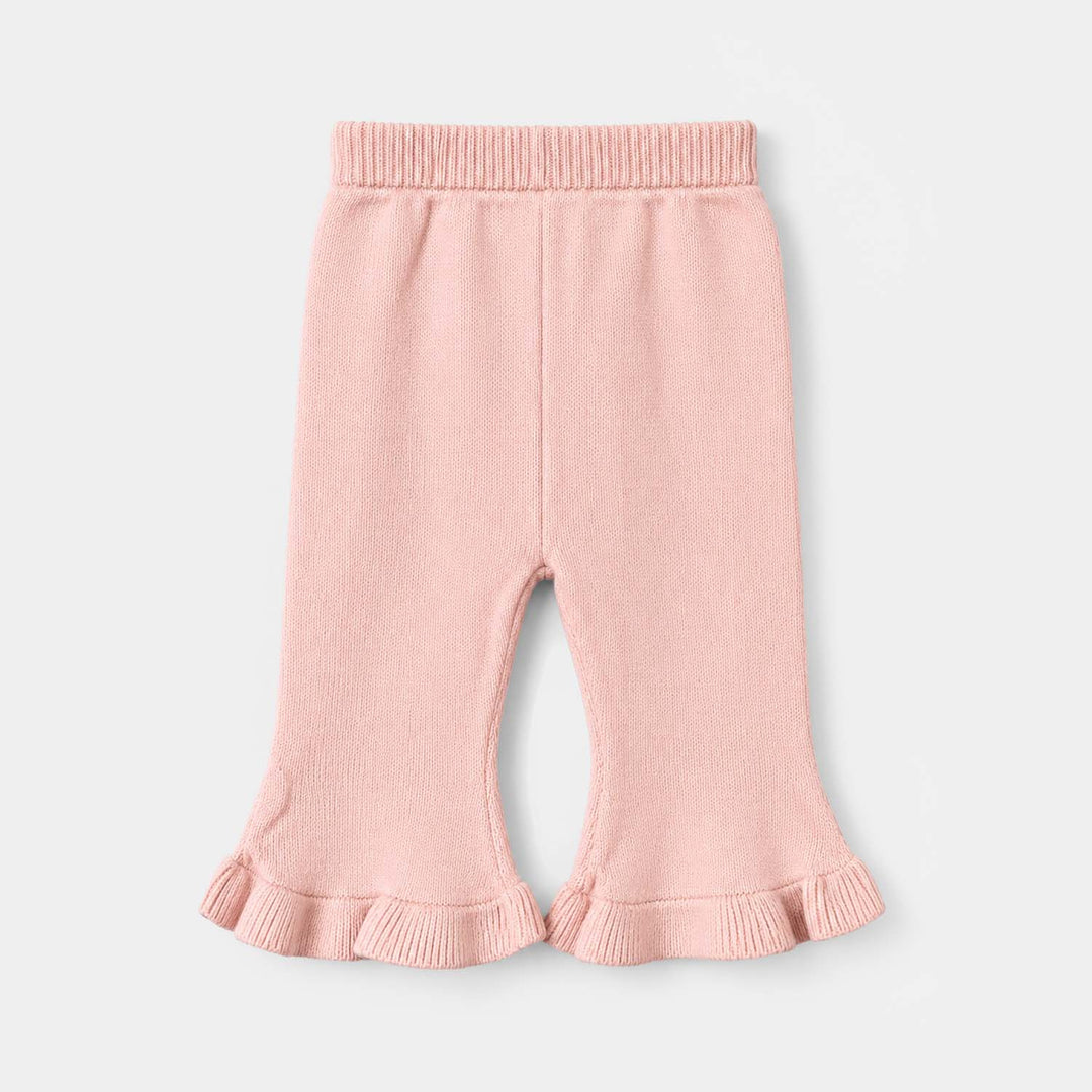Infant Girls Acrylic Co-ord Set-Scallop Callar-LT.Pink