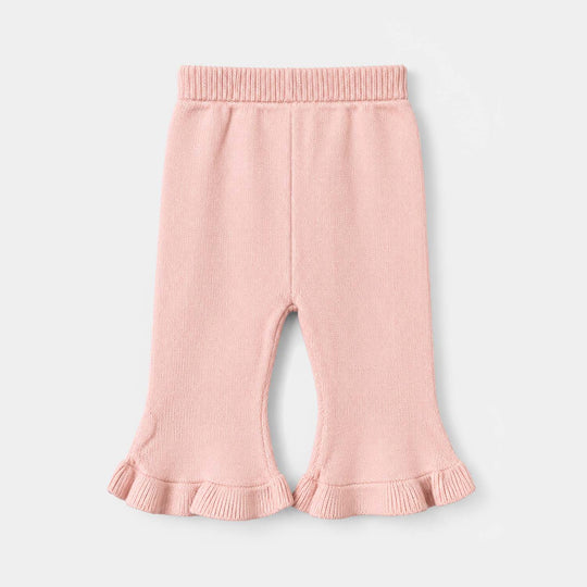 Infant Girls Acrylic Co-ord Set-Scallop Callar-LT.Pink