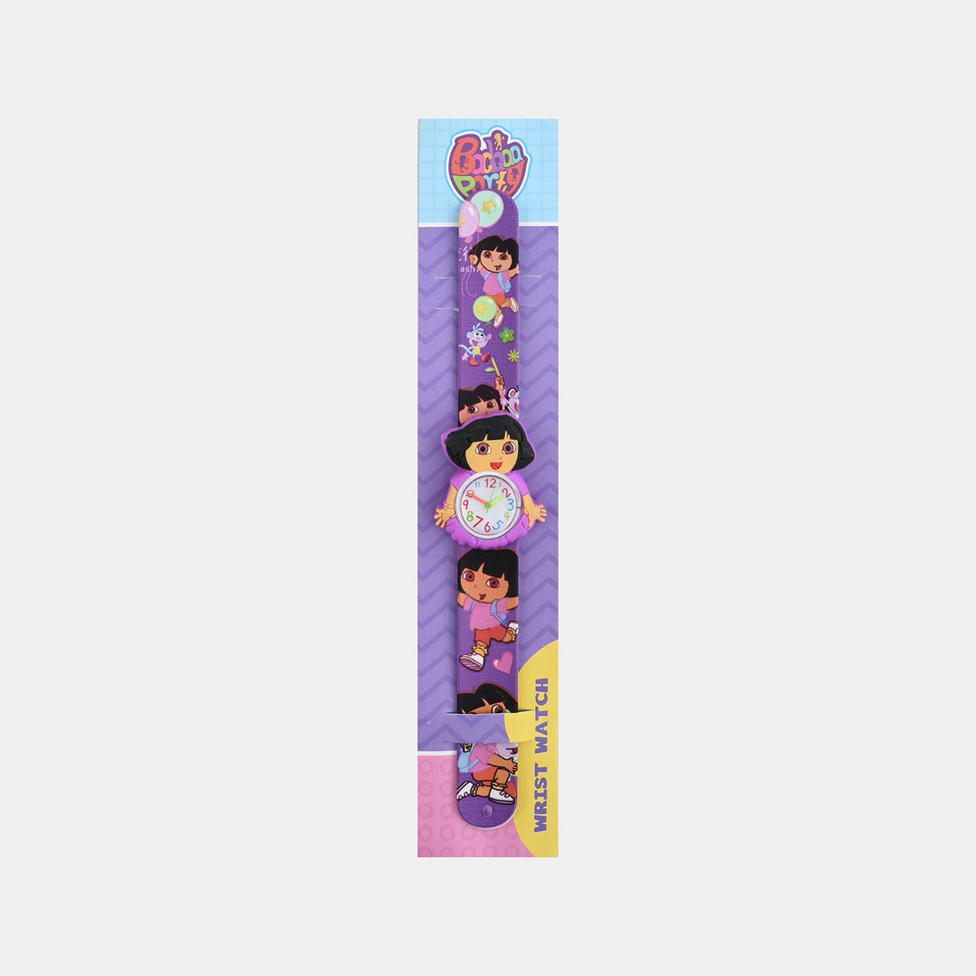 Girls Kids Slap-On Wrist Watch