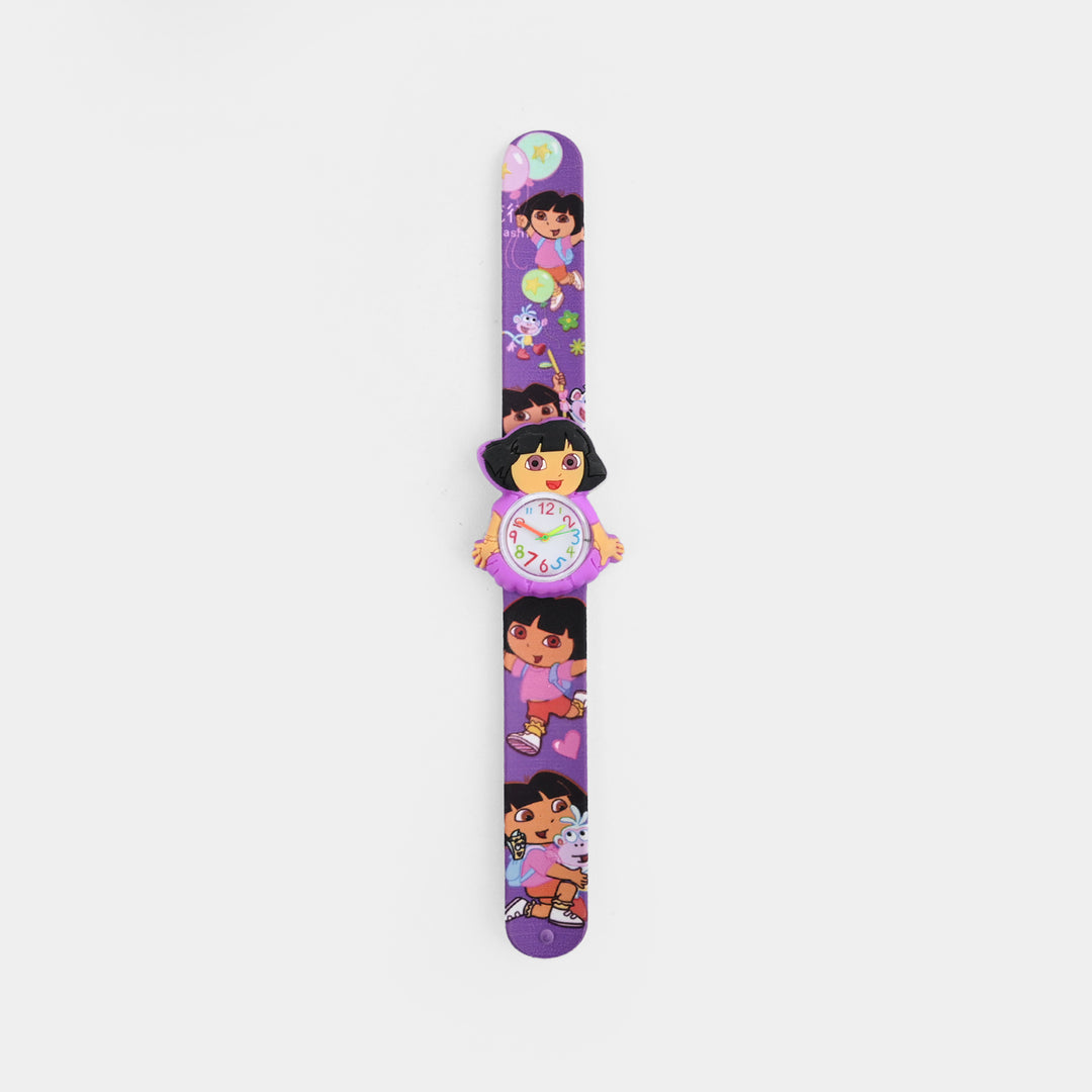 Girls Kids Slap-On Wrist Watch