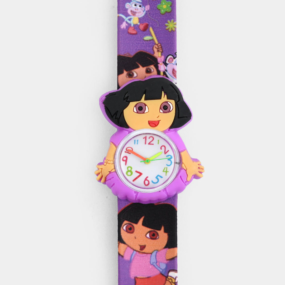 Girls Kids Slap-On Wrist Watch