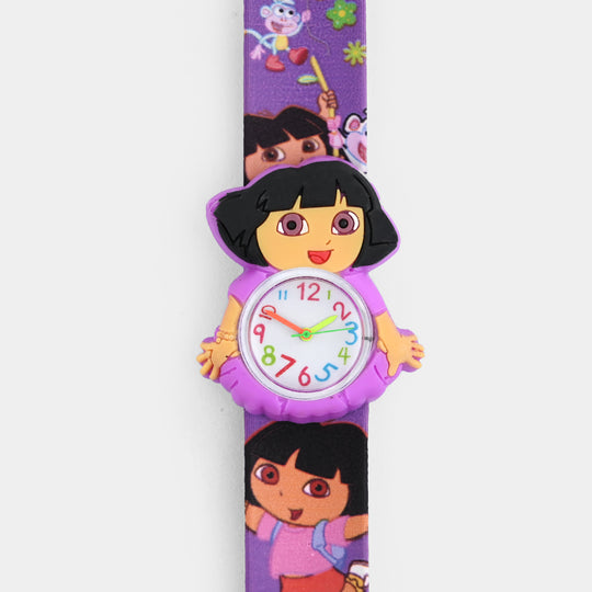 Girls Kids Slap-On Wrist Watch