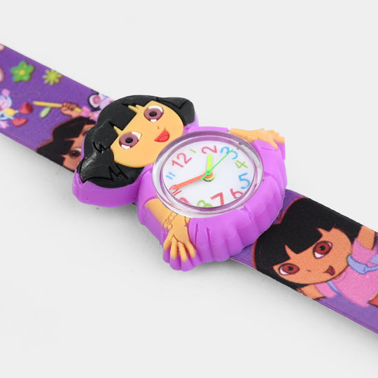 Girls Kids Slap-On Wrist Watch