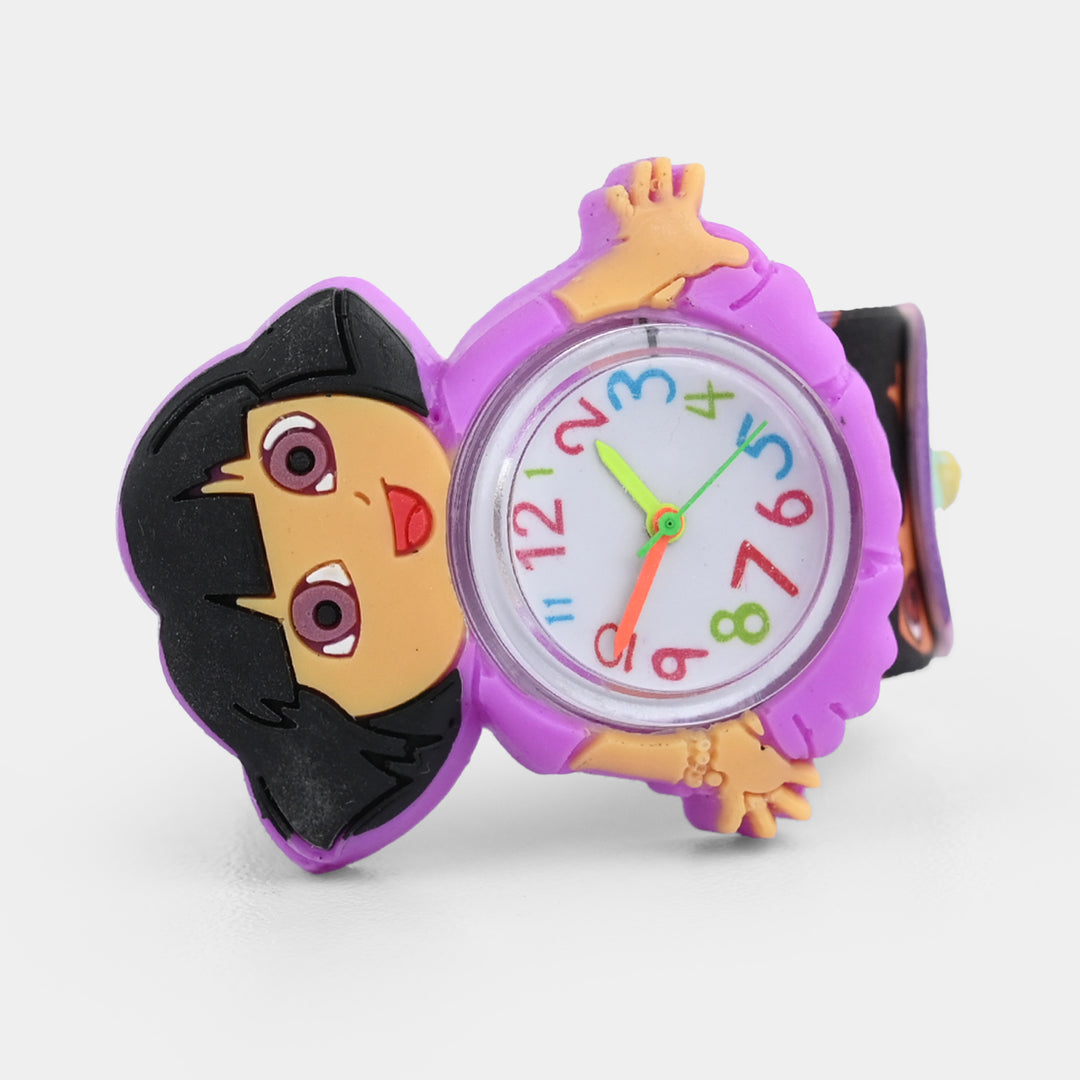 Girls Kids Slap-On Wrist Watch