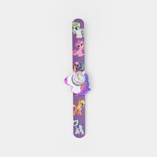 Girls Kids Slap-On Wrist Watch