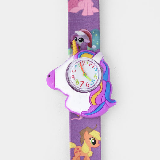 Girls Kids Slap-On Wrist Watch