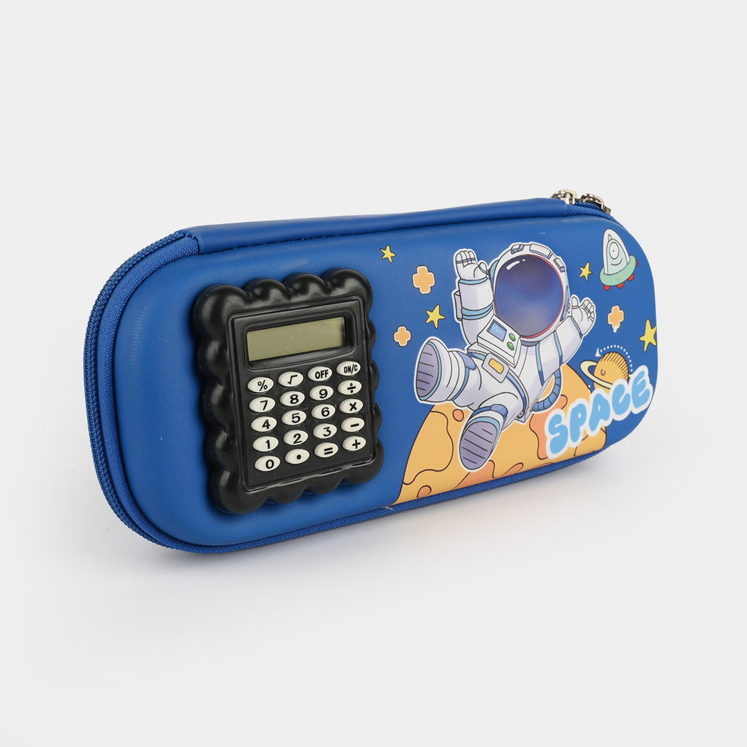Stationery Pencil Pouch with Built-in Calculator