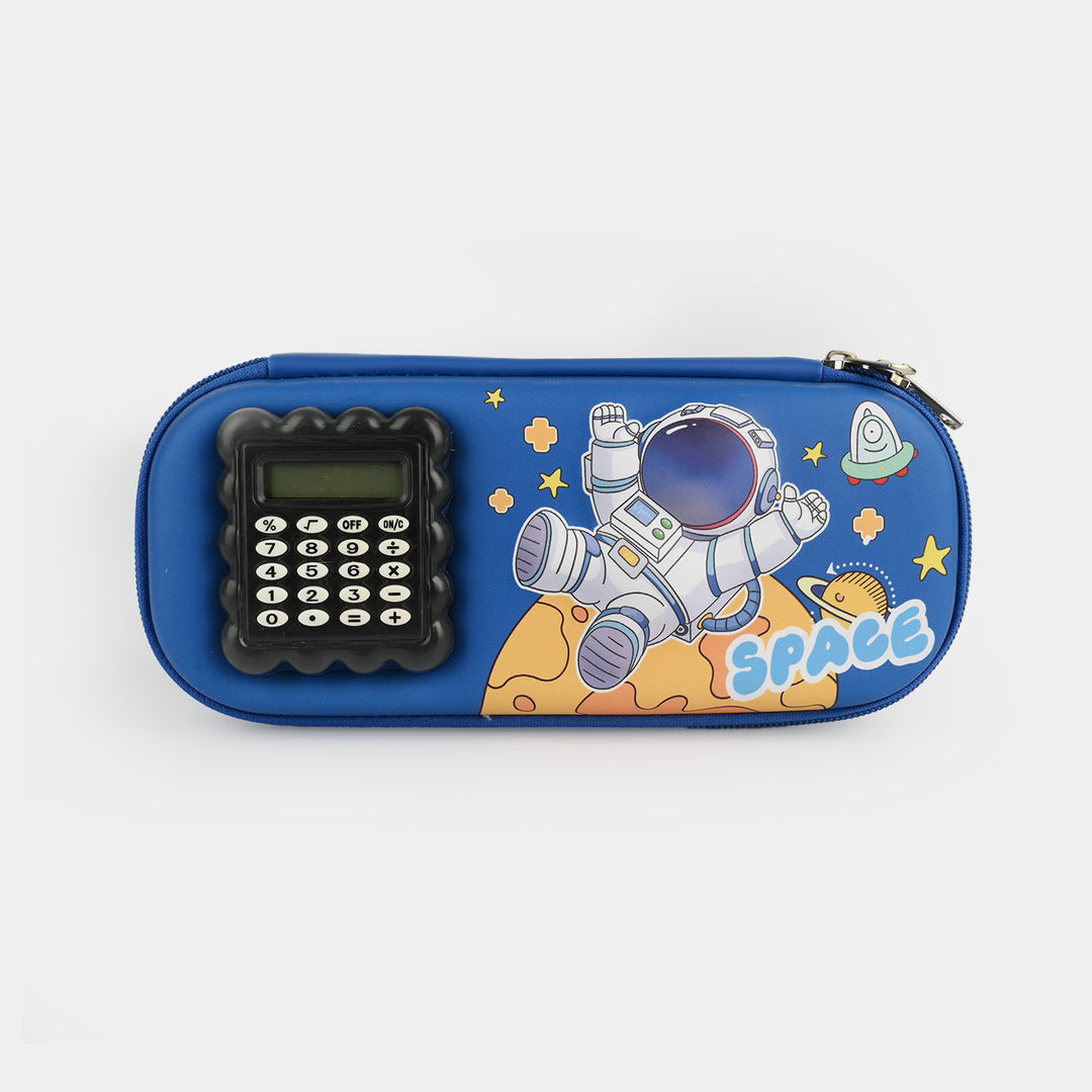 Stationery Pencil Pouch with Built-in Calculator