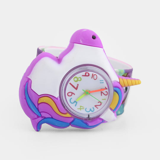Girls Kids Slap-On Wrist Watch