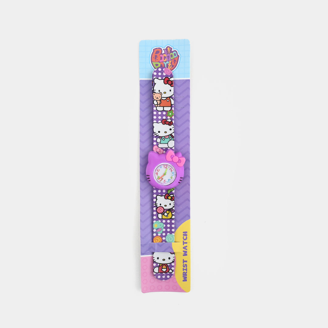 Girls Kids Slap-On Wrist Watch