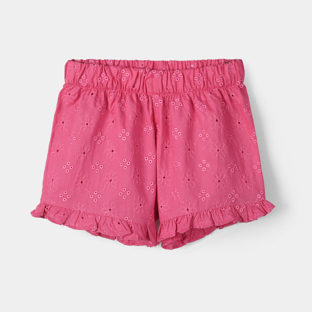 Infant Girls Cotton 2Pc Suit (Chicken Kari) - Hot Pink