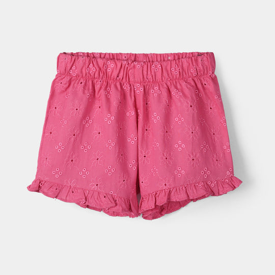 Infant Girls Cotton 2Pc Suit (Chicken Kari) - Hot Pink