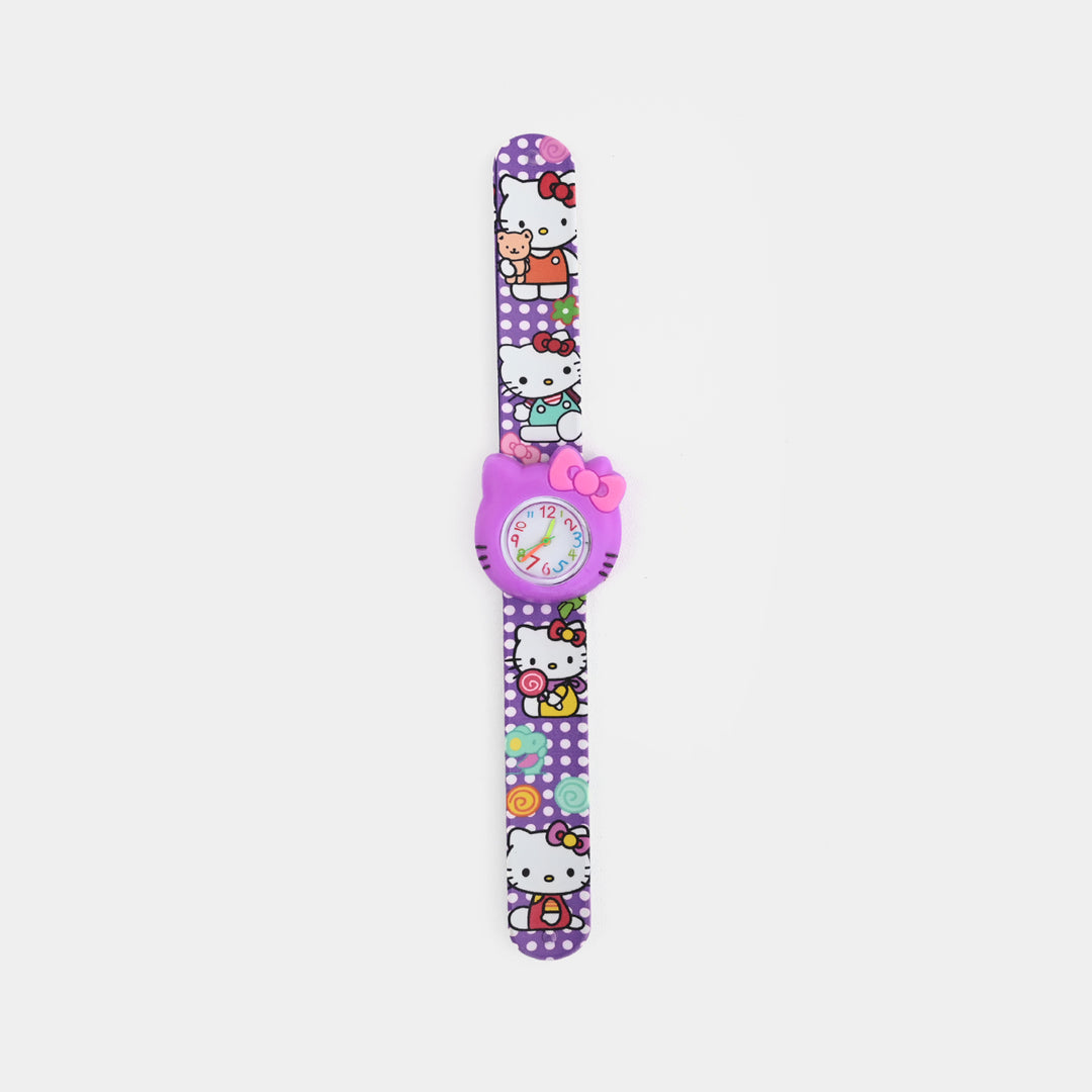 Girls Kids Slap-On Wrist Watch