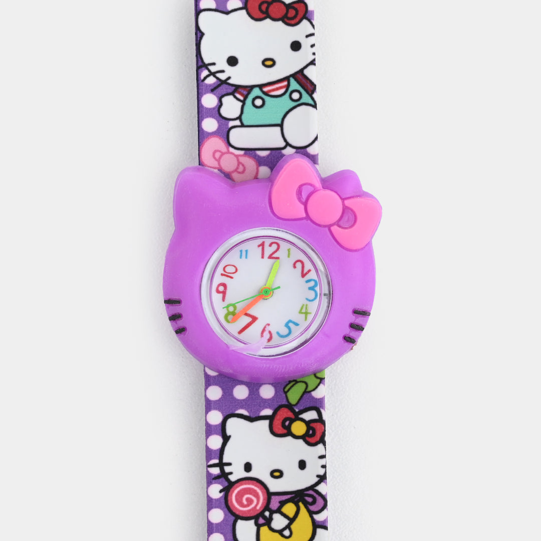 Girls Kids Slap-On Wrist Watch