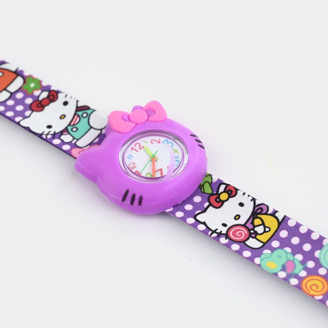 Girls Kids Slap-On Wrist Watch