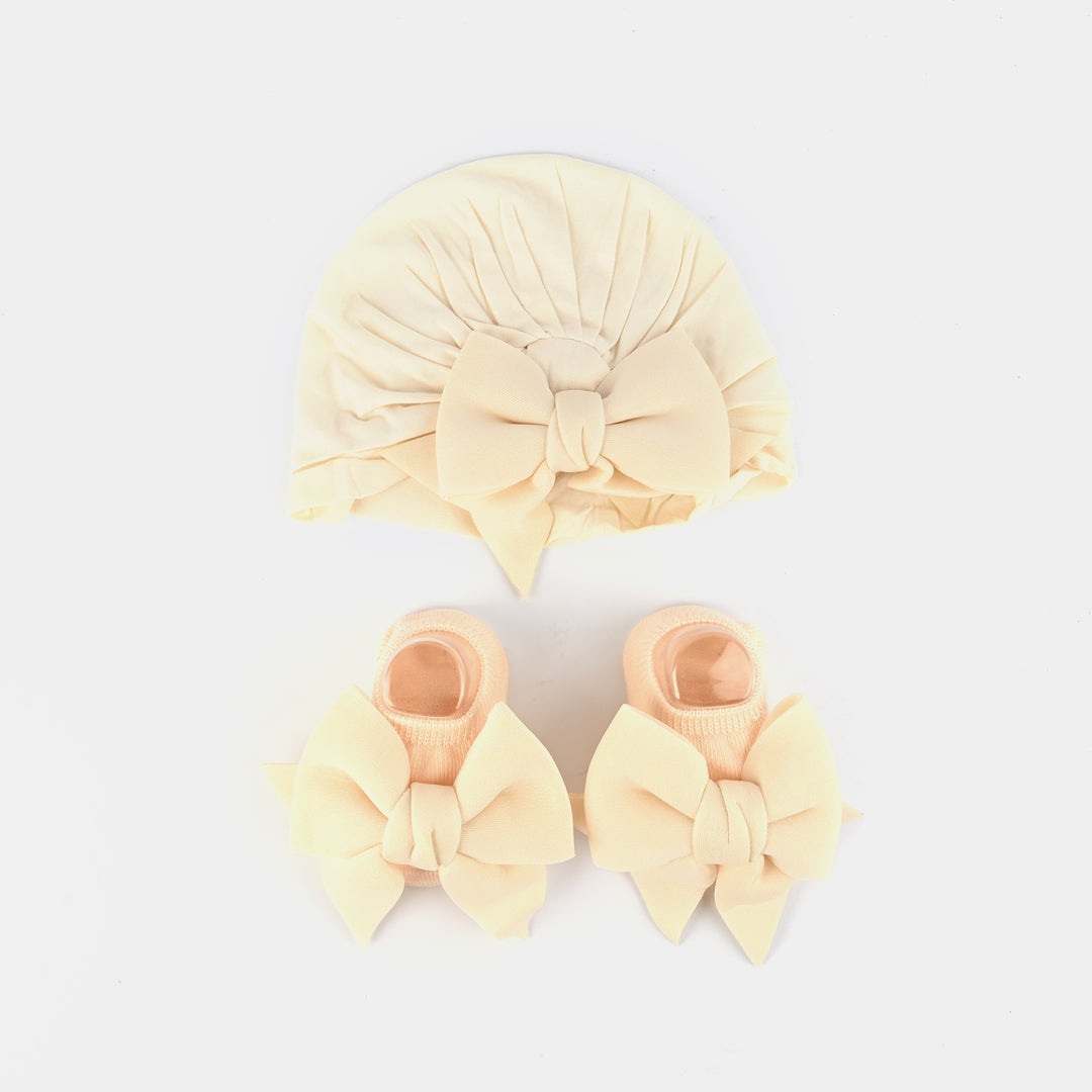 Cap  w/Booties Yellow 6M+