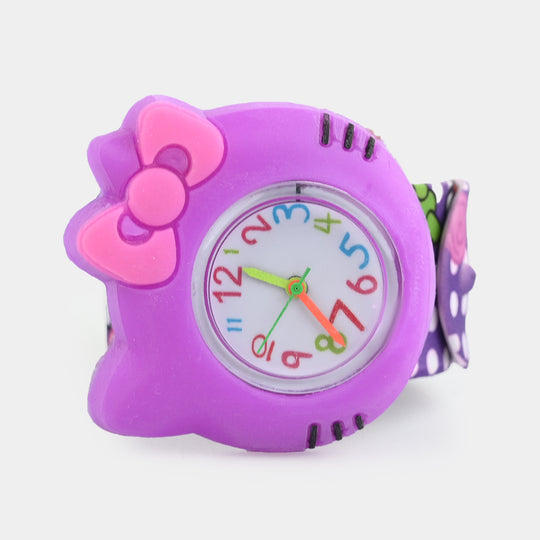 Girls Kids Slap-On Wrist Watch