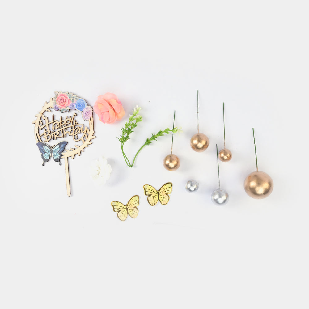 HBD Cake Topper & Decoration Set