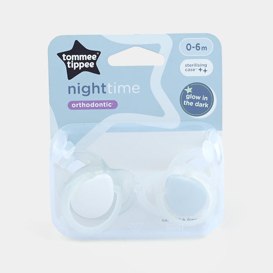 Closer to Nature Night Time 2 Orthodontic Soothers 0-6M