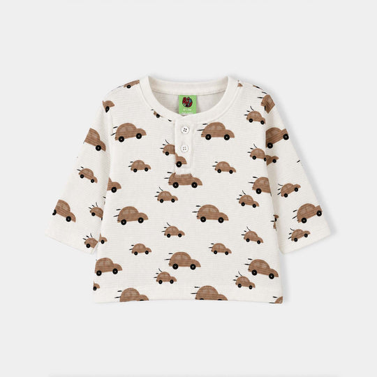 Infant Boys Thermal T-Shirt F/S Tiny But Mighty-Off White