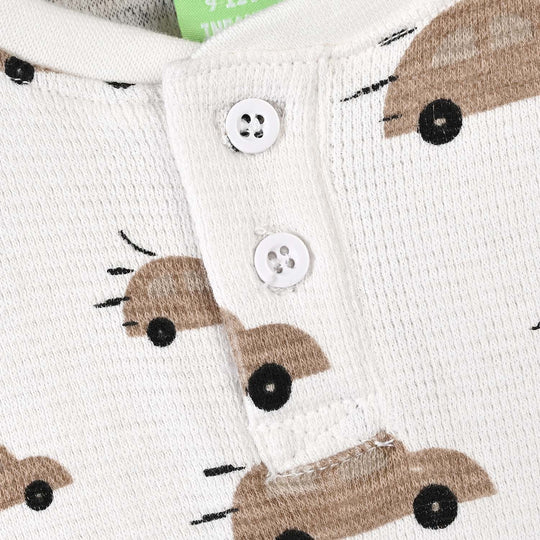 Infant Boys Thermal T-Shirt F/S Tiny But Mighty-Off White