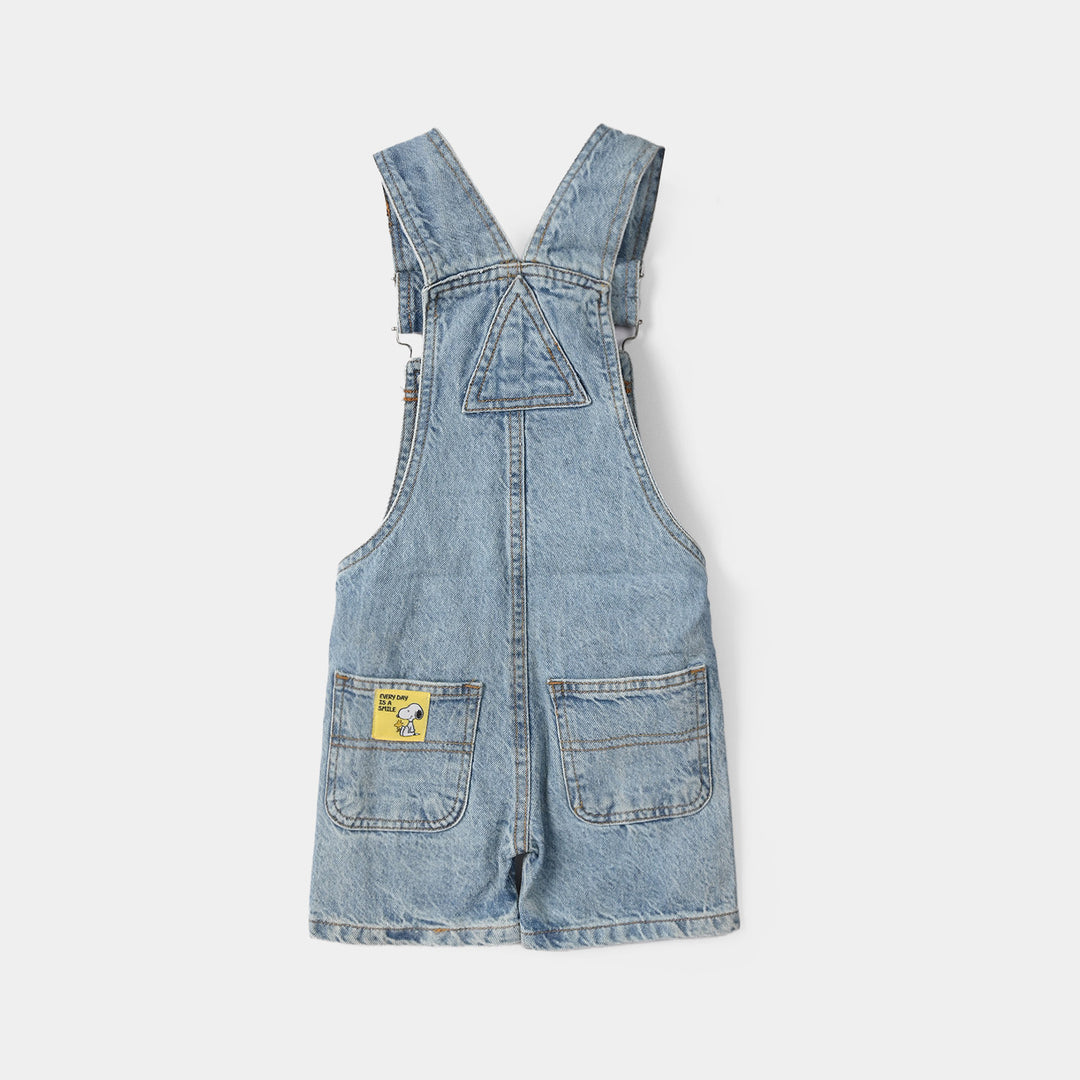 Infant Boys Denim Rigid Overall - Ice Blue