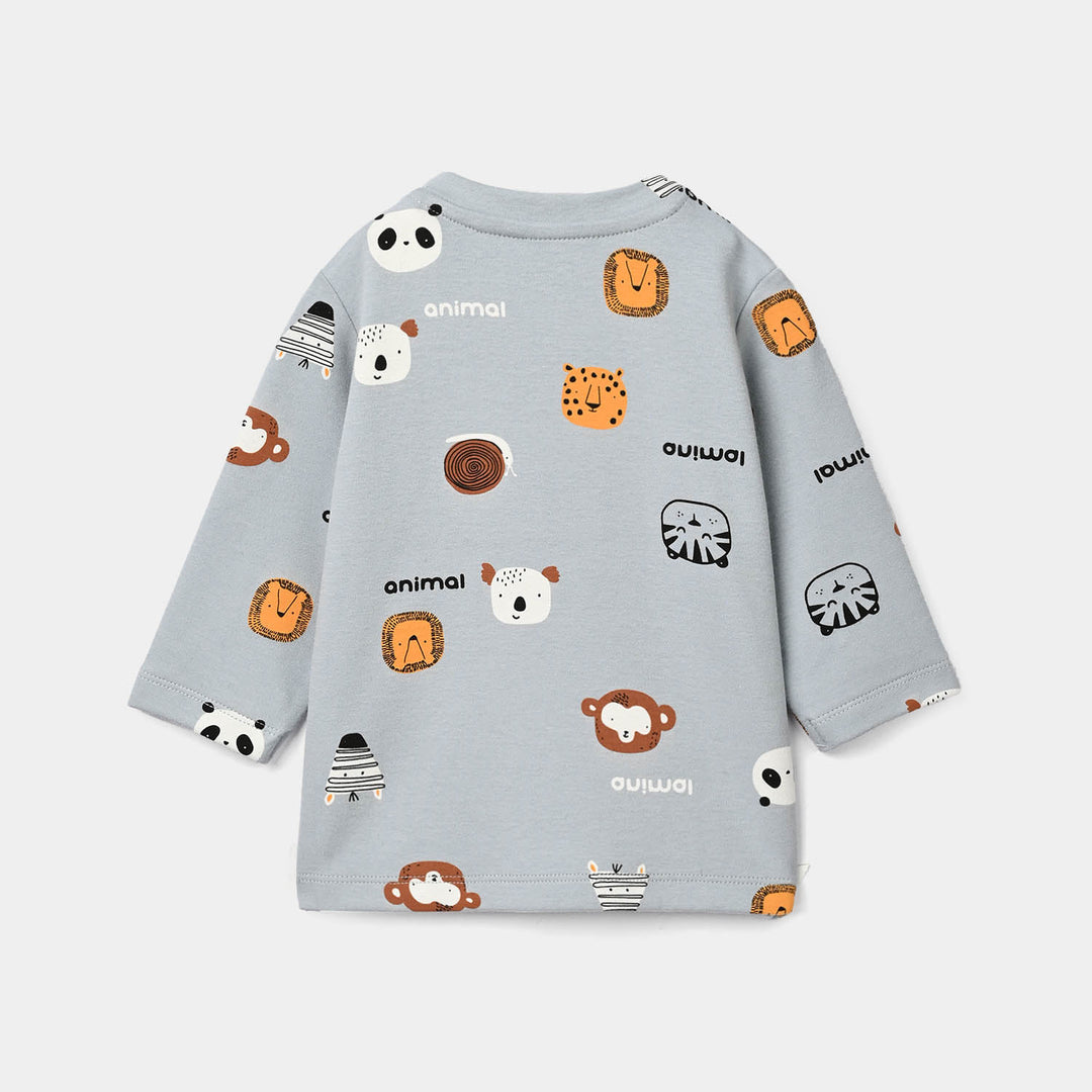 Infant Boys Cotton Jersey 2Pcs Suit Mini Zoo-Blue