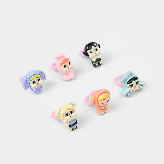 Cute Colorful Girls Ring Set | Pack of 6